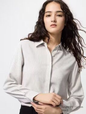 Uniqlo Rayon Blouse | Striped